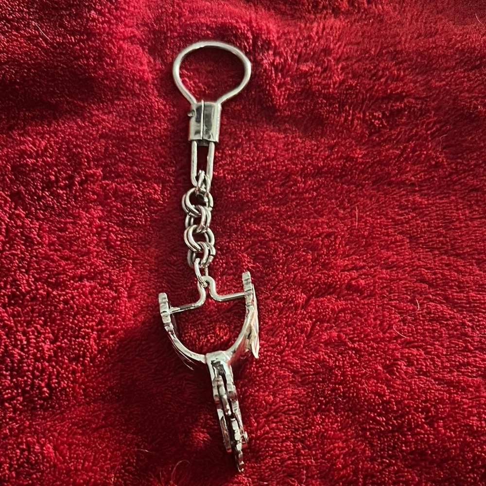 Silver Keychain with Unique Clasp